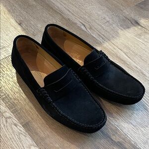 Elegant Black Suede Loafers for Men